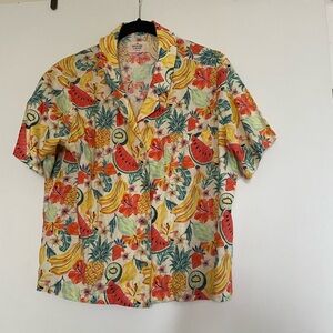 Marine layer medium linen tropical shirt barely worn
